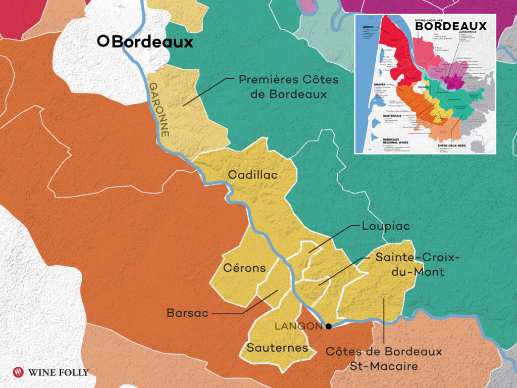 map of sauternes