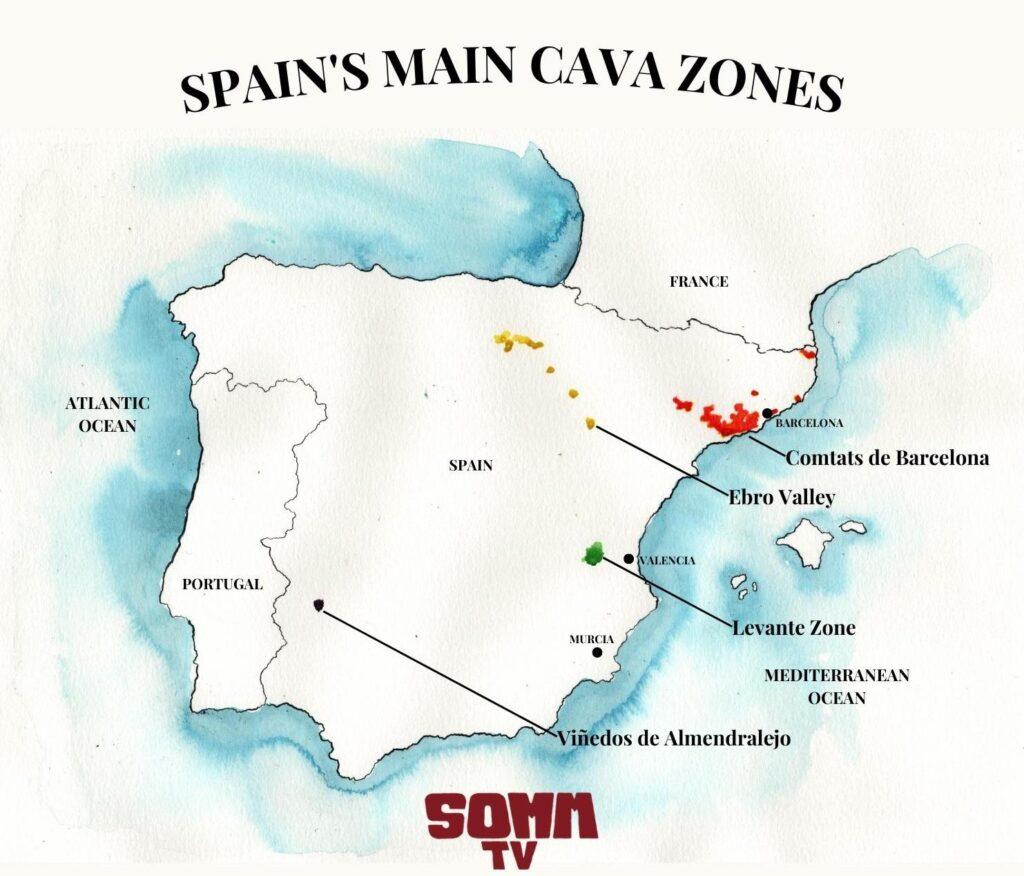 regions in Spain for Cava 