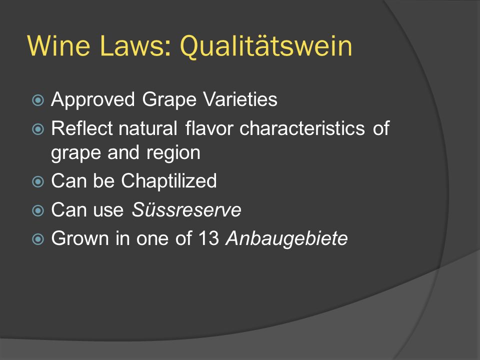qualitatswein regulation