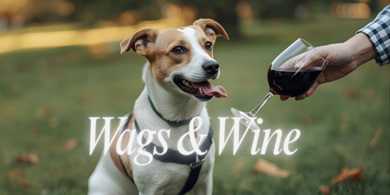 dog with wine