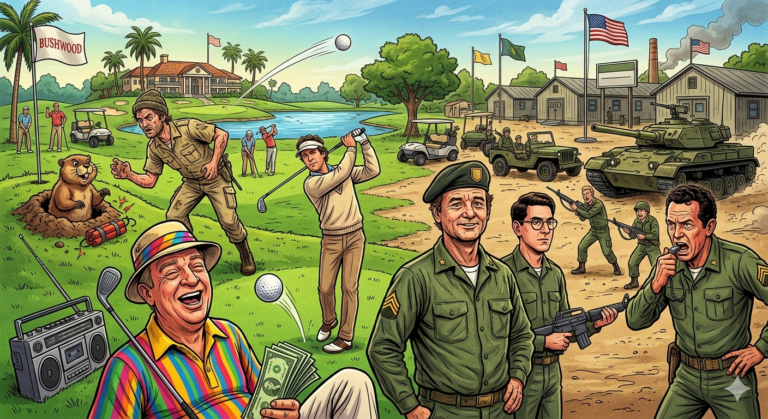 Caddyshack and Stripes cartton